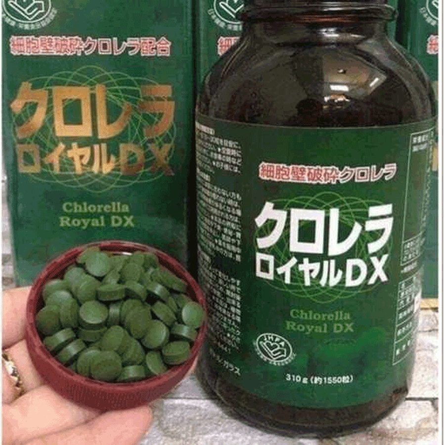 Tảo Xoắn Chlorella Royal DX Nhật Bản - Tảo Lục 1550 Viên 310g