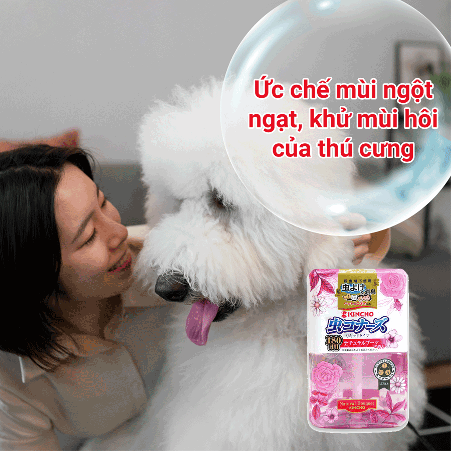 Hộp làm thơm phòng và đuổi muỗi Kincho dạng dung dịch 180 ngày