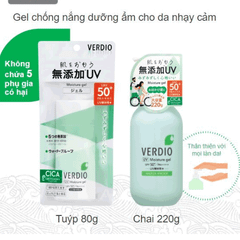 GEL CHỐNG NẮNG DƯỠNG ẨM CHO DA NHẠY CẢM OMI VERDIO SPF50+ PA++++ CHAI VÒI NHÃN XANH 220G