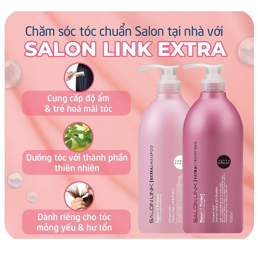 Dầu Gội Siêu Dưỡng Phục Hồi Tóc Hư Tổn Giảm Gảy Rụng và Chăm Sóc Tóc Salon Link 1000ml