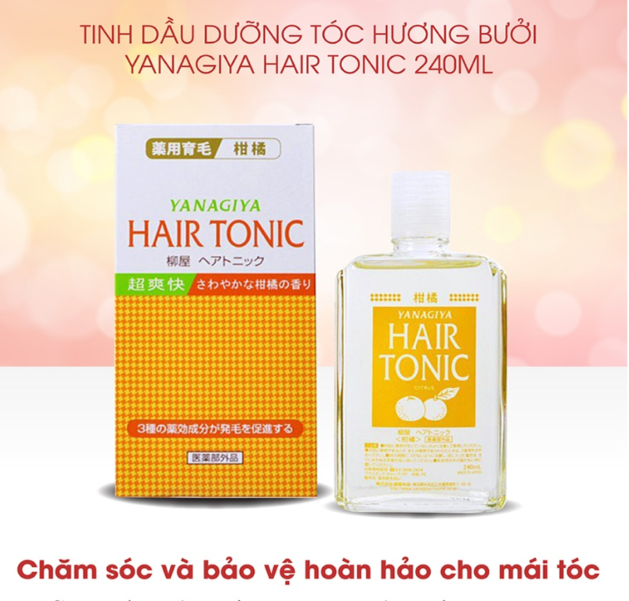 Tinh dầu Bưởi dưỡng tóc Yanagiya Hair Tonic Citrus 240ml