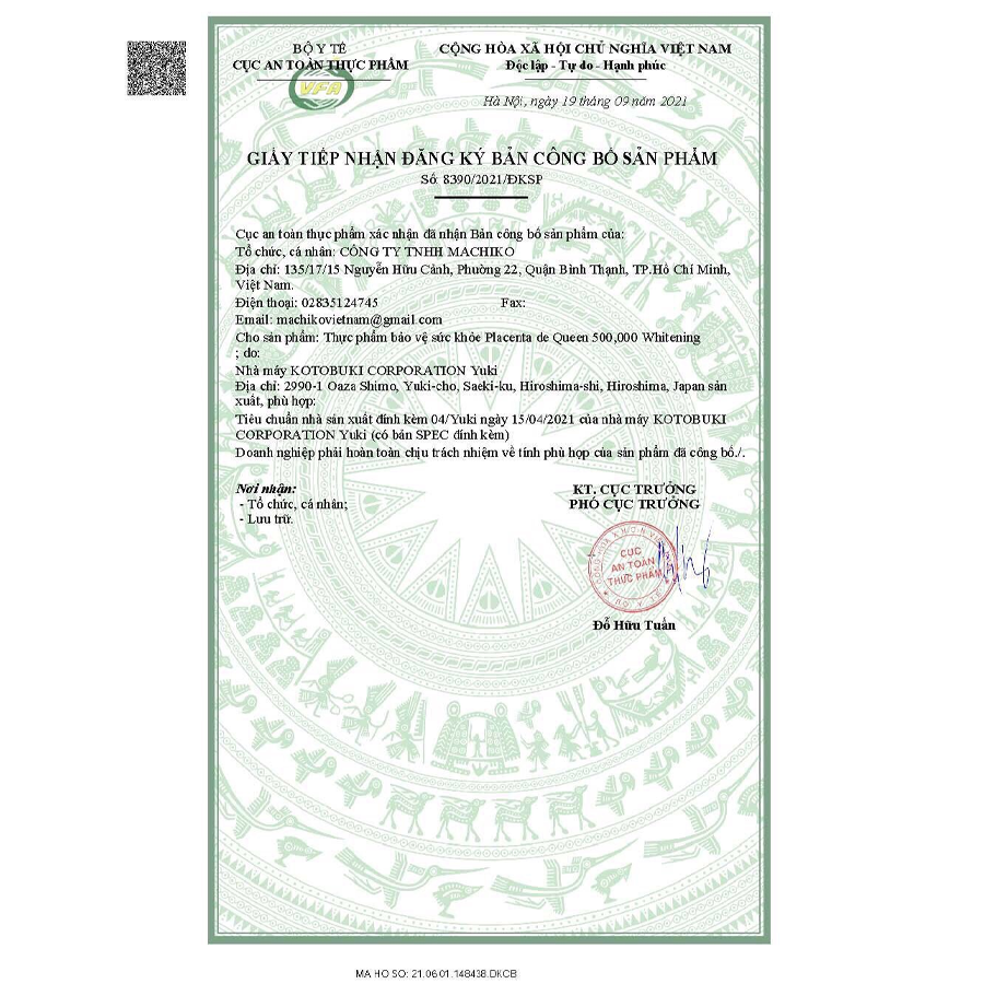 Nước uống trắng da mờ nám Placenta de Queen 500,000