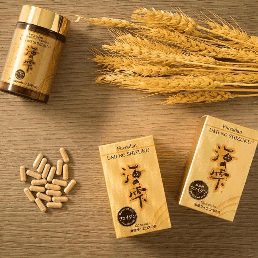 Fucoidan Umi No Shizuku Hỗ Trợ Điều Trị Ung Thư Nhật Bản hộp vàng 120 viên