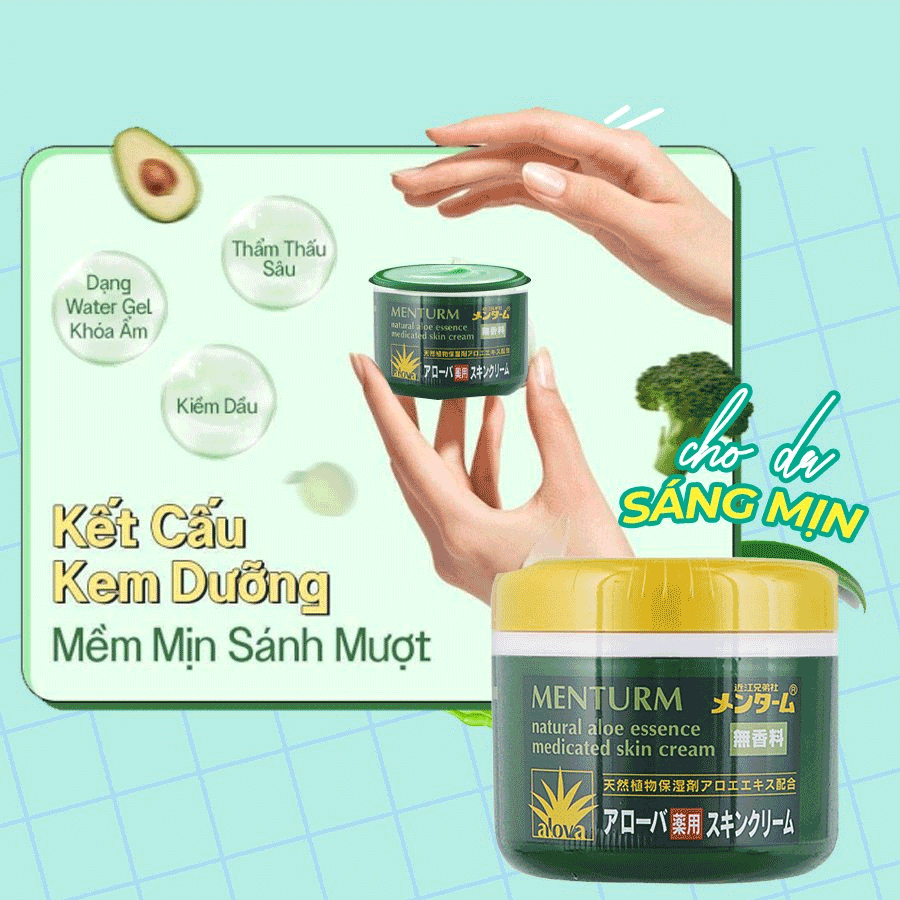 KEM DƯỠNG ẨM LÀM MỀM MỊN DA CHIẾT XUẤT LÔ HỘI OMI MENTURM 185g
