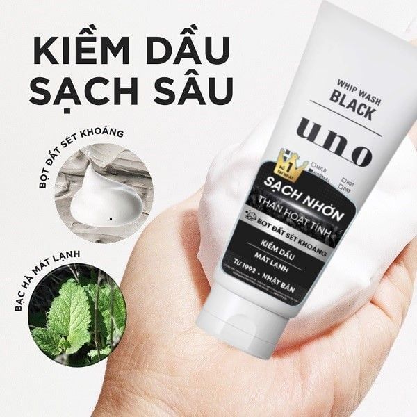 Sữa Rửa Mặt UNO Tạo Bọt Sạch Nhờn 130g