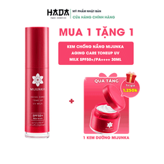 Kem chống nắng Mijunka Aging Care Toneup UV Milk SPF50+/PA++++ 30ml