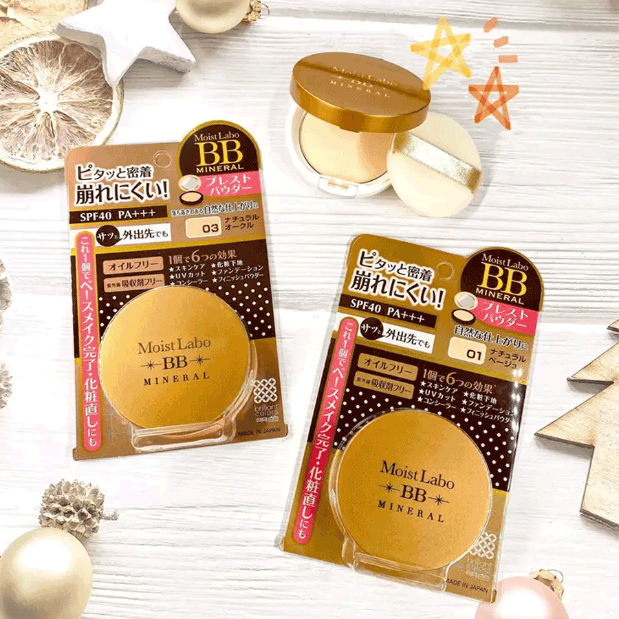 PHẤN NÉN MEISHOKU MOIST-LABO BB MINERAL PRESSED POWDER - Màu 1