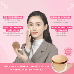 PHẤN NÉN MEISHOKU MOIST-LABO BB MINERAL PRESSED POWDER - Màu 1