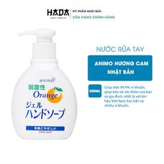 Nước rửa Tay Animo Dạng Bọt Hương Cam Nhật Bản 200ml