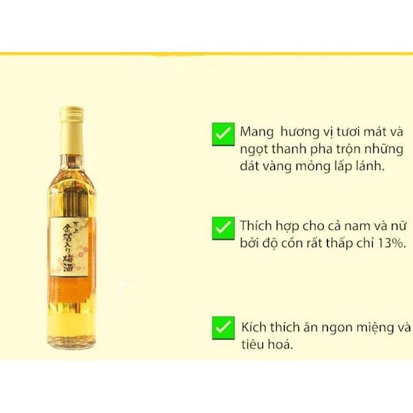 Nước Mơ Trái Cây Vảy Vàng Nhật Bản - 500ML