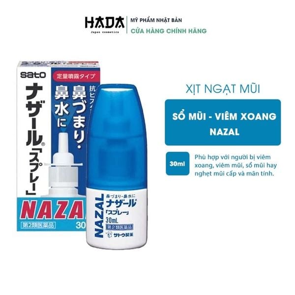 Xịt Ngạt Mũi, Sổ Mũi, Xoang Nazal Nhật Bản 30 ml