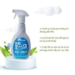 Xịt Kháng Khuẩn Morris Nhật Bản  Khử Trùng, Diệt Khuẩn Không Khí và Toàn Thân, Dùng Được Cho Cả Người Lớn, Trẻ Em 400 ml