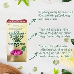 Tảo Xoắn Spirulina Nhật Bản Hộp 2200 Viên tem đỏ