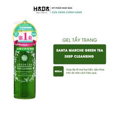 Gel Tẩy Trang Santa Marche Green Tea Deep Cleansing Nhật Bản Lấy Đi Mọi Bụi Bẩn, Dầu Thừa Trên Da 400ML