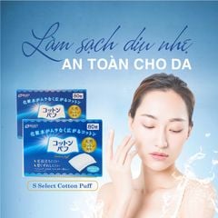 [BÔNG TẨY TRANG] S SELECT NHẬT BẢN 80 miếng (DẠNG SIDE-SEALED)