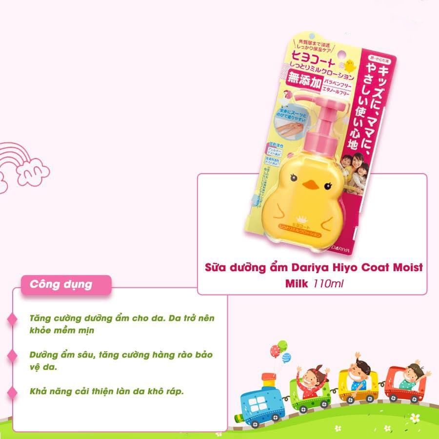 Sữa Dưỡng Ẩm Dành Cho Baby Dariya Hiyo Coat Moist Milk 110 ML - Nhật Bản