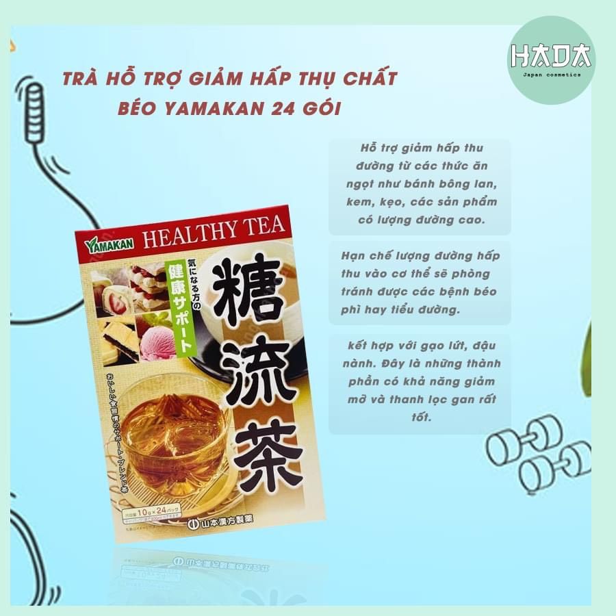 Trà Hỗ Trợ Giảm Cân YaMaKan 24 Gói -Bộ 3 Đỉnh Giảm Cân Tại Nhà - Giữ Dáng Đẹp Da