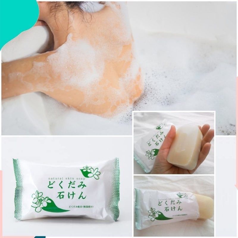 Xà Phòng Dokudami Cho Mặt & Toàn Thân Chiết Xuất Diếp Cá Natural Skin Soap 130g