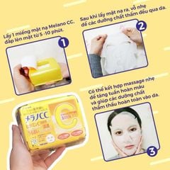 Mặt Nạ Dưỡng Trắng Vitamin C Melano CC Mask 20 Cái