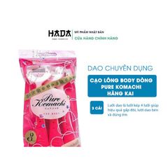 Dao Cạo Nhật Bản Cho Nữ Kai Pure Komachi - Bịch 3 Cây