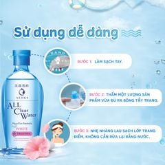 Nước Tẩy Trang Senka All Clear Water Nhật Bản Làm Sạch Lớp Trang Điểm, Bụi Bẩn, Bã Nhờn 230ML