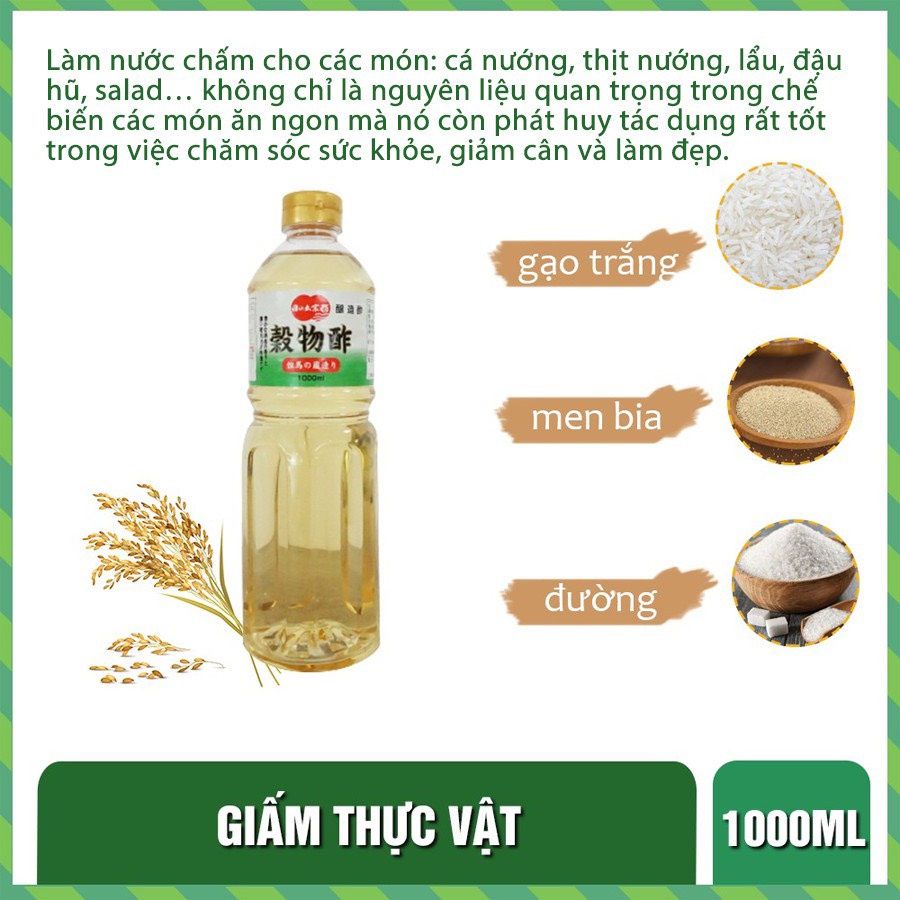 Giấm Thực Vật  Kobe Nhật Bản - 1000ML