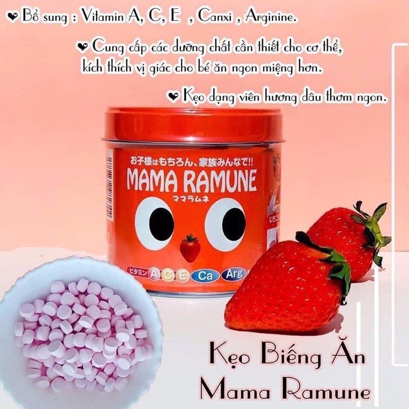 Kẹo Biếng Ăn Cho Trẻ Mama Ramune Nhật Giúp Bé Ăn Ngon 200 Viên