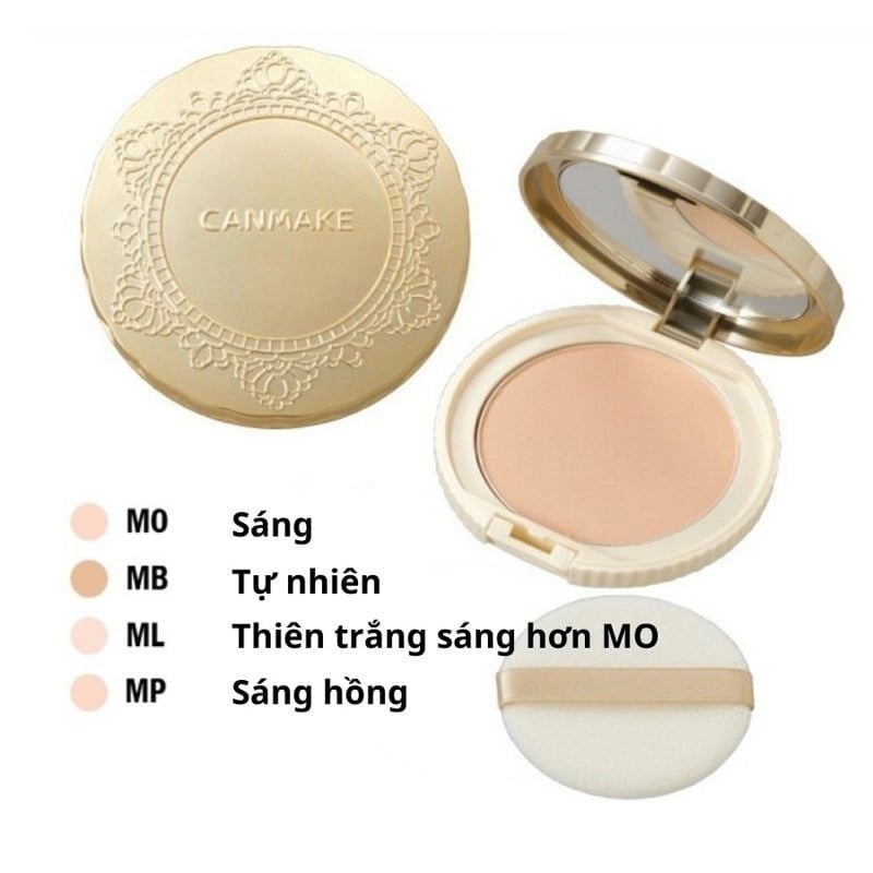 Phấn Phủ Canmake Marshmallow Finish Powder Nhật Bản Mềm, Mịn, Tự Nhiên, Che Phủ Cao, Chống Nắng, Kiềm Dầu 10g