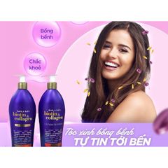 Bộ Gội Xả Ogx Thick & Full Biotin Collagen 750ml (Có Vòi Xit )