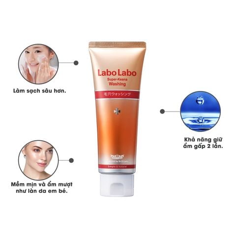 [Sữa rửa mặt] Labo Labo làm sạch sâu, se khít lỗ chân lông 120g