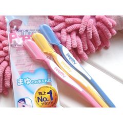 [ Dao Cạo Lông Mày] Nữ KAI Pretty Eyebrow Thân Nhựa- Set 3 cái