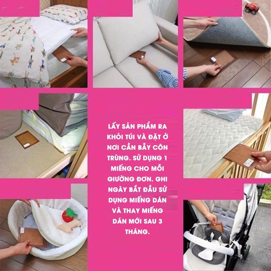 MIếng Dán Bẫy Côn Trùng Kincho 3 Miếng/ Hộp