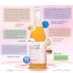 Nước Uống Nhau Thai Cừu Fracora Placenta Nhật Bản 3 Trong 1 đẹp da căng mịn, chống lão hoá và tăng sức khoẻ 150.000 mg