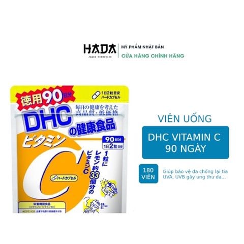 Viên Uống Vitamin C DHC Nhật Bản Giúp Tăng Cường Sức Đề Kháng, Đẹp Da, Ngừa Mụn, Sạm Da.