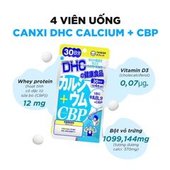 Viên Uống Bổ Sung Canxi DHC Calcium + CBP Nhật, Giúp Xương Chắc Khoẻ, Giảm Loãng Xương, Hỗ Trợ Tăng Chiều Cao.