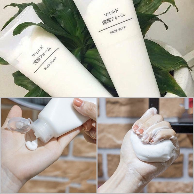 Sữa Rữa Mặt Tạo Bọt MUJI FACE SOAP, Dịu Nhẹ 120Gr