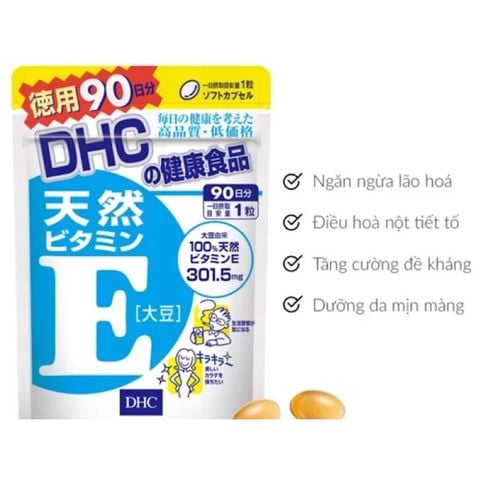 [Viên uống Vitamin E] DHC Ngừa Lão Hoá, Da Mịn 90 ngày