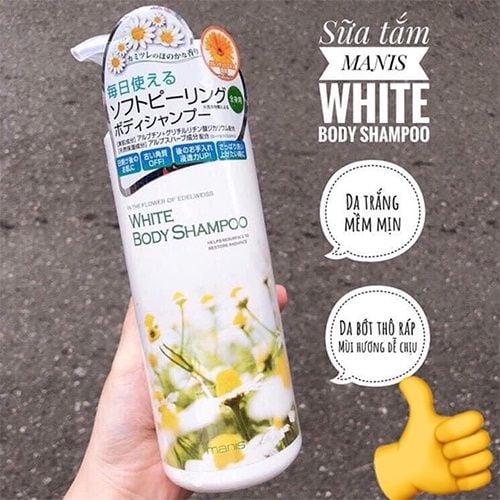 Sữa Tắm Trắng Da Manis Dưỡng Trắng Da White Body Shampoo Nhật Bản - 450ml
