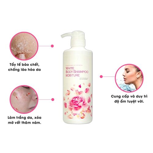 Sữa Tắm Trắng Da Manis Dưỡng Trắng Da White Body Shampoo Nhật Bản - 450ml