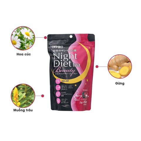 Trà Giảm Cân Trà Beauty Collagen Orihio – Đào Thải Mỡ Thừa Nhanh Chóng, An Toàn Không Tác Dụng Phụ - 16 Gói/Hộp