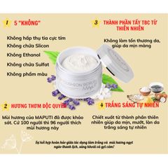 Kem Ủ Trắng, Tẩy Tế Bào Chết Toàn Thân Hữu Cơ MAPUTI Nhật Bản 150g