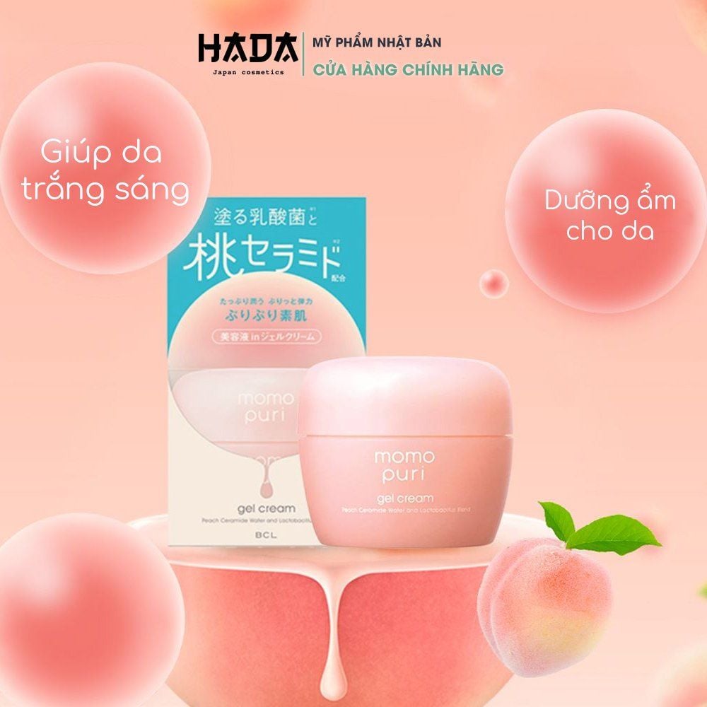 [Kem Dưỡng Da] Phục Hồi Da Hương Đào Momopuri Gel Cream 80g