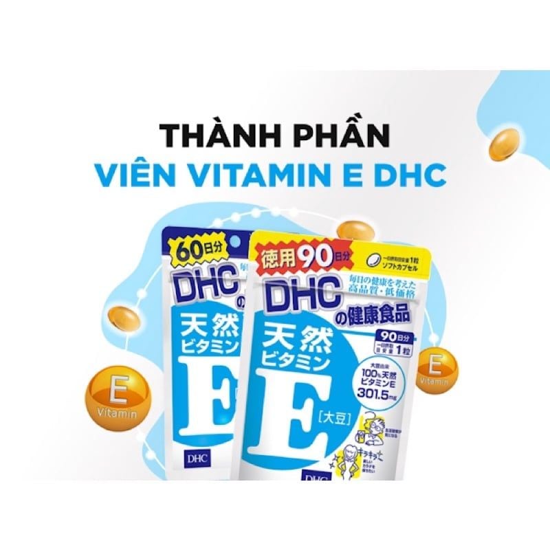 [Viên uống Vitamin E] DHC Ngừa Lão Hoá, Da Mịn 90 ngày