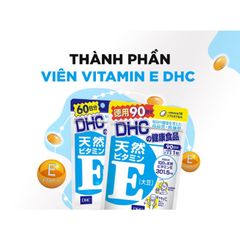 [Viên uống Vitamin E] DHC Ngừa Lão Hoá, Da Mịn 90 ngày