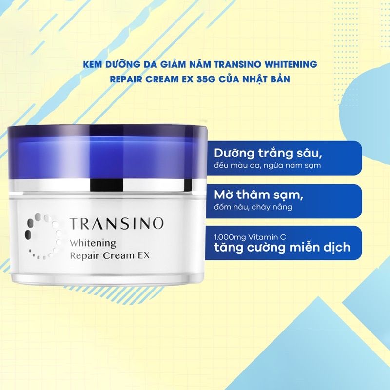 Kem Dưỡng Ẩm, Giảm Nám, Ngừa Nám Whitening Repair Cream Nhật Bản 35g