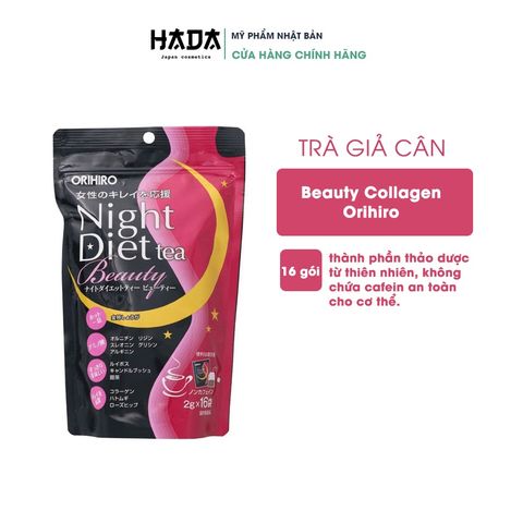 Trà Giảm Cân Trà Beauty Collagen Orihio – Đào Thải Mỡ Thừa Nhanh Chóng, An Toàn Không Tác Dụng Phụ - 16 Gói/Hộp