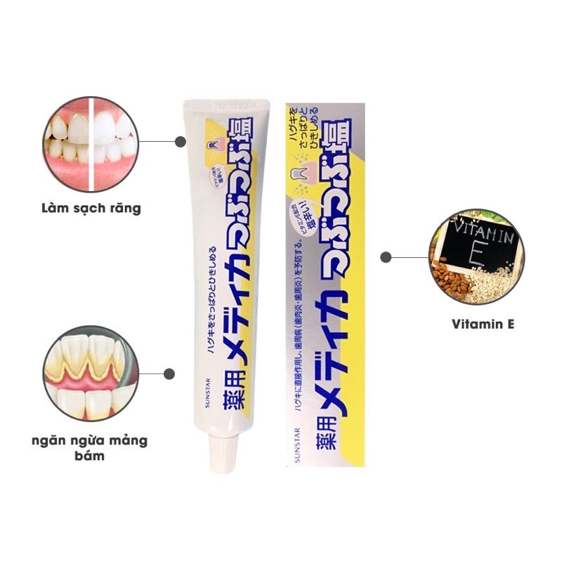 Kem Đánh Răng Muối Nhật Sunstar Giúp Làm Trắng Răng, Ngừa Viêm Nướu 170g