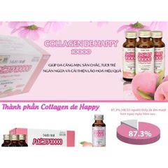 Collagen De HAPPY 10000mg Dạng Nước Nhật Bản 10 Lọ