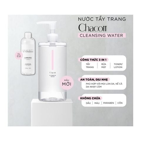 [Nước tẩy trang] Chacott Nhật Bản Dành Cho Da Nhạy Cảm, Da Mụn 500 Ml