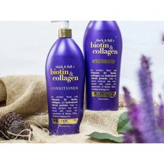 Bộ Gội Xả Ogx Thick & Full Biotin Collagen 750ml (Có Vòi Xit )